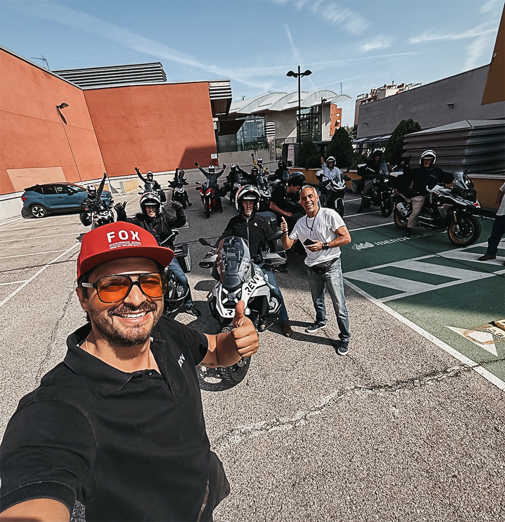 Motorcyclists gathering